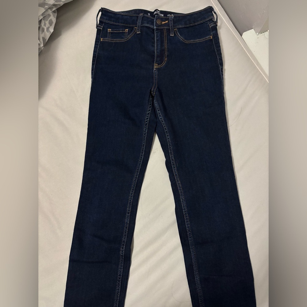 Hollister Dark Blue Straight Leg Jeans
